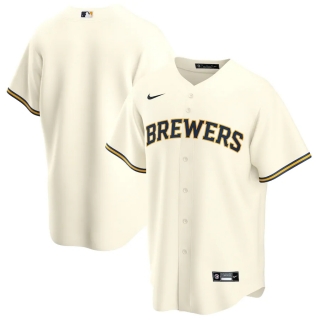 Men's Milwaukee Brewers Nike Cream Home 2020 Replica Team Jersey