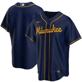 Men's Milwaukee Brewers Nike Navy Alternate 2020 Replica Team Jersey