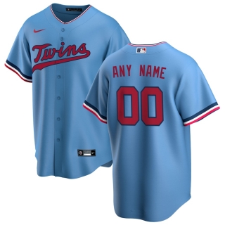 Men's Minnesota Twins Nike Light Blue Alternate 2020 Replica Custom Jersey
