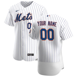 Men's New York Mets Nike White Royal 2020 Home Authentic Custom Jersey