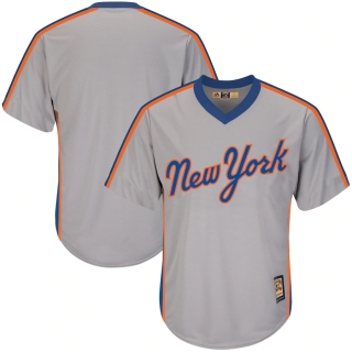 Men's New York Mets Majestic Road Gray Cooperstown Cool Base Replica Team Jersey