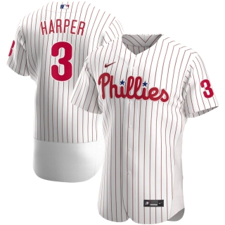 Men's Philadelphia Phillies Bryce Harper Nike White Home 2020 Authentic Player Jersey