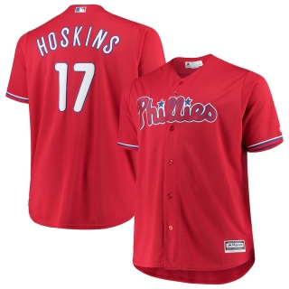 Rhys Hoskins Philadelphia Phillies Majestic Big & Tall Alternate Cool Base Player Jersey - Red