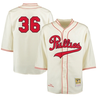 Men's 1936 Philadelphia Phillies Chuck Klein Mitchell & Ness Cream Authentic Throwback Jersey