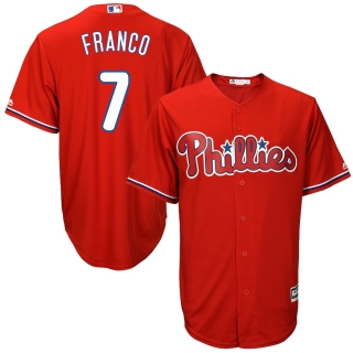 Men's Philadelphia Phillies Maikel Franco Majestic Scarlet Big & Tall Alternate Cool Base Replica Player Jersey