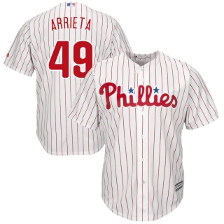 Men's Philadelphia Phillies Jake Arrieta Majestic White Official Cool Base Player Jersey