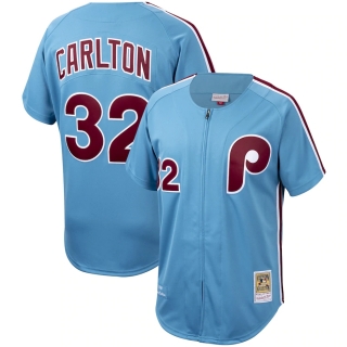 Steve Carlton Philadelphia Phillies Mitchell & Ness Cooperstown Collection Authentic Jersey - Light Blue