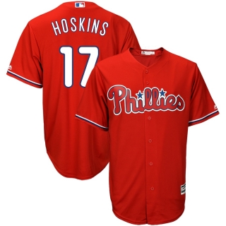 Men's Philadelphia Phillies Rhys Hoskins Majestic Red Cool Base Player Replica Jersey