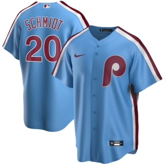 Men's Philadelphia Phillies Mike Schmidt Nike Light Blue Road Cooperstown Collection Replica Player Jersey