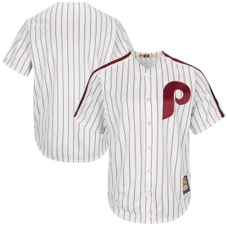 Men's Philadelphia Phillies Majestic White Red Home Cooperstown Cool Base Team Jersey