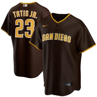Men's San Diego Padres Fernando Tatís Jr Nike Brown Road 2020 Replica Player Jersey