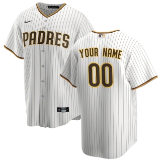 Men's San Diego Padres Nike White Brown Home 2020 Replica Custom Jersey