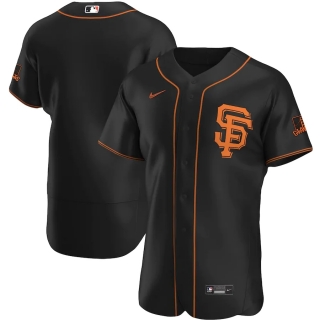 Men's San Francisco Giants Nike Black Alternate 2020 Authentic Team Logo Jersey
