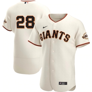 Men's San Francisco Giants Buster Posey Nike Cream Home 2020 Authentic Player Name Jersey