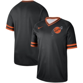 Men's San Francisco Giants Nike Black Cooperstown Collection Legend V-Neck Jersey