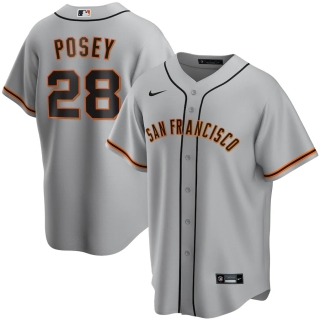 Men's San Francisco Giants Buster Posey Nike Gray Road 2020 Replica Player Jersey