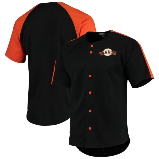 Men's San Francisco Giants Stitches Black Logo Button-Up Jersey