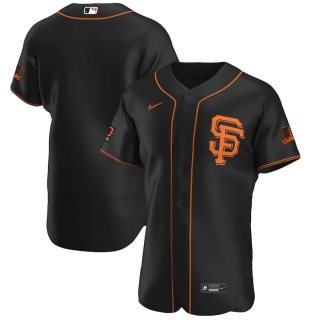 Men's San Francisco Giants Nike Black Alternate 2020 Authentic Team Jersey