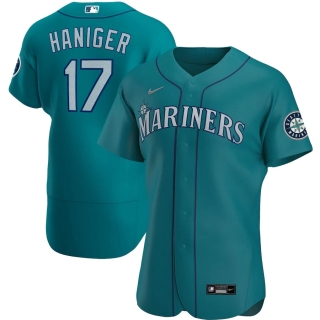 Men's Seattle Mariners Mitch Haniger Nike Aqua Alternate 2020 Authentic Player Jersey