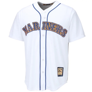 Men's Seattle Mariners Majestic White Home Cooperstown Cool Base Team Jersey