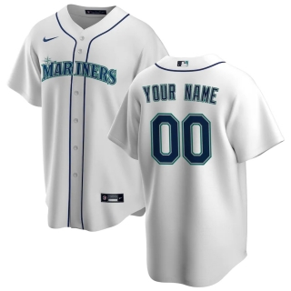 Men's Seattle Mariners Nike White Home 2020 Replica Custom Jersey