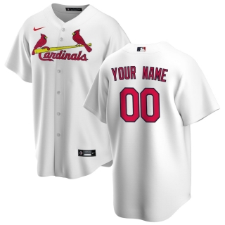 Men's St Louis Cardinals Nike White Home 2020 Replica Custom Jersey