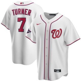 Men's Washington Nationals Trea Turner Nike White 2019 World Series Champions Home Replica Player Jersey