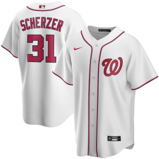 Men's Washington Nationals Max Scherzer Nike White Home 2020 Replica Player Jersey