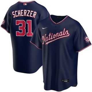 Men's Washington Nationals Max Scherzer Nike Navy Alternate 2020 Replica Player Jersey