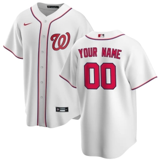 Men's Washington Nationals Nike White Home 2020 Replica Custom Jersey