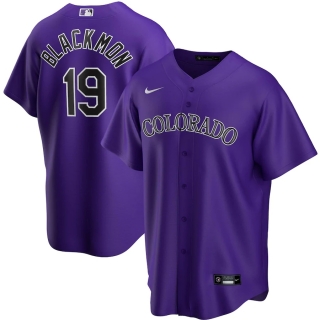 Men's Colorado Rockies Charlie Blackmon Nike Purple Alternate 2020 Replica Player Jersey