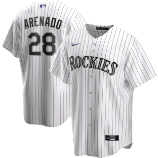 Men's Colorado Rockies Nolan Arenado Nike White Home 2020 Replica Player Jersey
