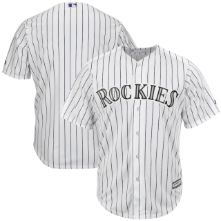 Men's Colorado Rockies Majestic Home White Official Cool Base Team Jersey