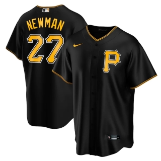 Men's Pittsburgh Pirates Kevin Newman Nike Black Alternate 2020 Replica Player Jersey