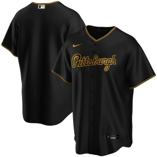 Men's Pittsburgh Pirates Nike Black Alternate 2020 Replica Team Script Jersey