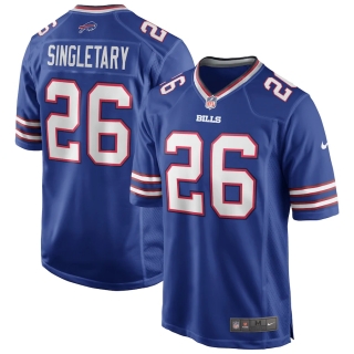 Men's Buffalo Bills Devin Singletary Nike Royal Game Jersey