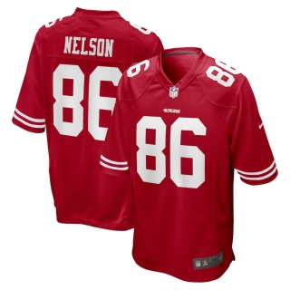 Men's San Francisco 49ers Kyle Nelson Nike Scarlet Game Jersey