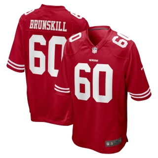 Men's San Francisco 49ers Daniel Brunskill Nike Scarlet Game Jersey