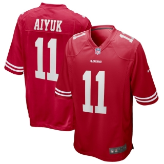 Men's San Francisco 49ers Brandon Aiyuk Nike Scarlet Player Game Jersey
