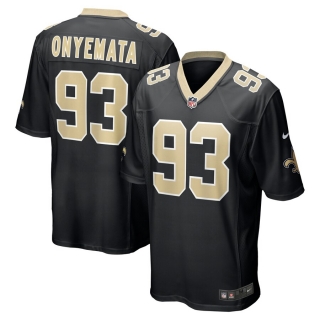 Men's New Orleans Saints David Onyemata Nike Black Game Jersey