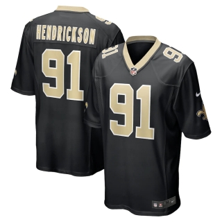 Men's New Orleans Saints Trey Hendrickson Nike Black Game Jersey