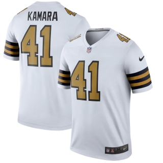 Men's New Orleans Saints Alvin Kamara Nike White Color Rush Legend Player Jersey