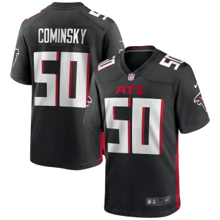 Men's Atlanta Falcons John Cominsky Nike Black Game Jersey
