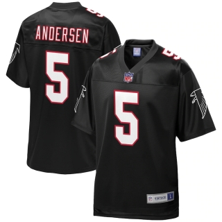 Men's Atlanta Falcons Morten Andersen NFL Pro Line Black Retired Player Football Jersey