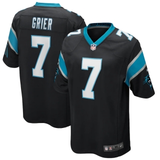 Men's Carolina Panthers Will Grier Nike Black Game Player Jersey