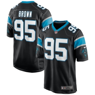 Men's Carolina Panthers Derrick Brown Nike Black Game Jersey