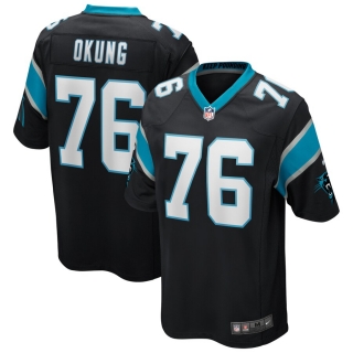 Men's Carolina Panthers Russell Okung Nike Black Game Player Jersey
