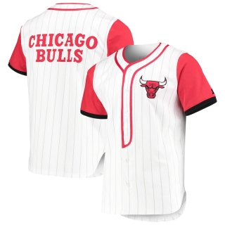 Men's Chicago Bulls Starter White Scout Baseball Fashion Jersey
