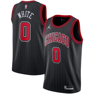 Men's Chicago Bulls Coby White Jordan Brand Black 2020-21 Swingman Jersey - Statement Edition