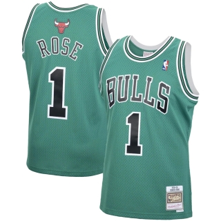 Men's Chicago Bulls Derrick Rose Mitchell & Ness Green 2008-09 Hardwood Classics Swingman Jersey